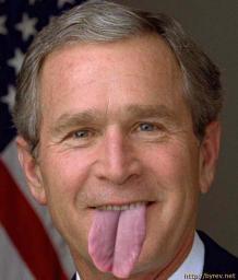 President Bush’s little tongue problem