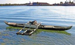 A typical Melanesian canoe