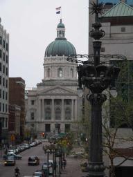 The Indiana State Capital building looking forlorn
