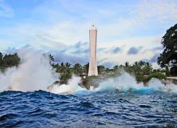 Another shot of the Coastwatcher’s Monument in Madang