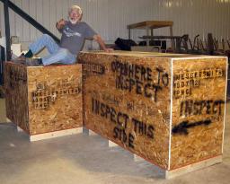 Me with the crates