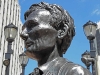 The head of the Lincoln statue across from the old courthouse     