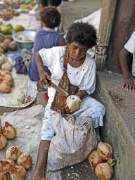 Green coconut water - very refreshing