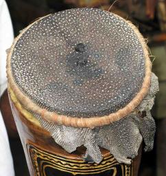 The head of a kundu drum