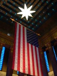 The inner vault of the War Memorial in Indianapolis - underexposed