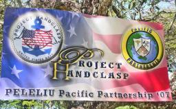 The Project Handclasp / USS Peleliu banner