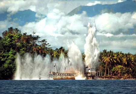 The Doilon being scuttled - 1994 - Kranket Island, Madang, Papua New Guinea