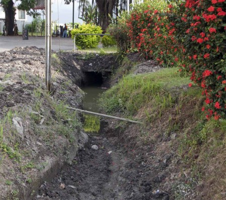 The drain to the sea - dig it all out!
