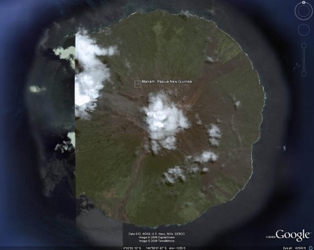 Another Google Earth image of Manam Island