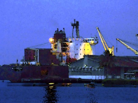 Night Ship Watercolour