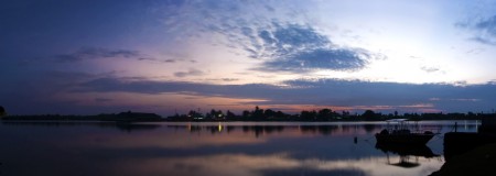 A Sunrise Panorama with glassy water (15 second exposure)