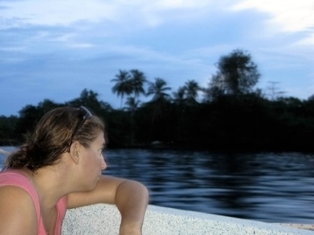 Frauke Meeuw dreaming in the sunset