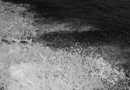 Wake spray at night