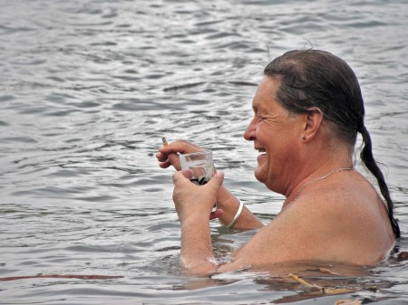 Dr. John "Tinpis" Mackerel in the drink