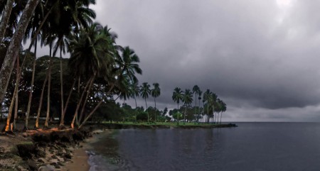 A grey morning at Coconut Point