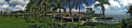 A panoramic shot of the Madang Lodge Restaurant area