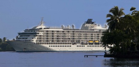 Tourist ship visiting Madang