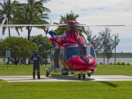 Medivac Helicopter at Cairns